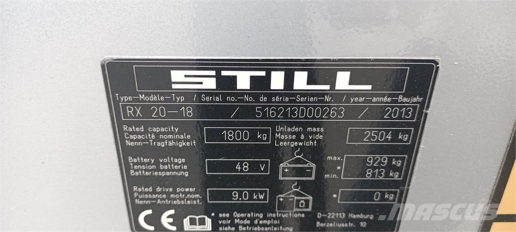 Still RX20-18 Carretillas de horquilla eléctrica