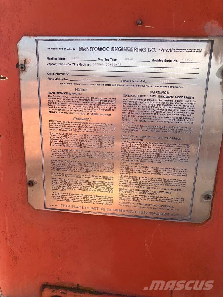 Manitowoc 4600 Excavadoras dragalinas