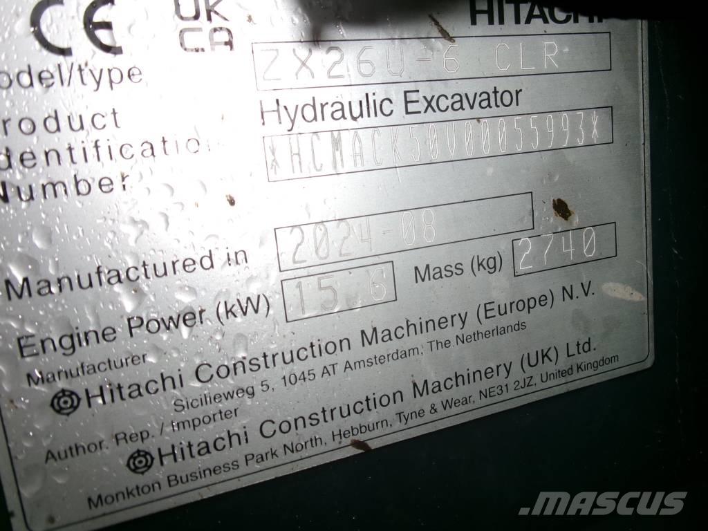 Hitachi Zaxis 26 U Miniexcavadoras