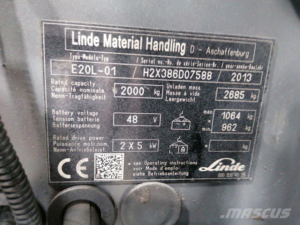 Linde E20L-01 Carretillas de horquilla eléctrica