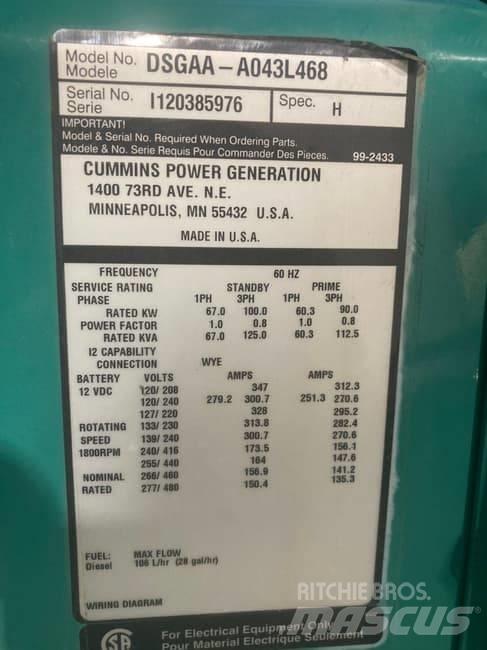 Cummins 105kW Generadores diésel