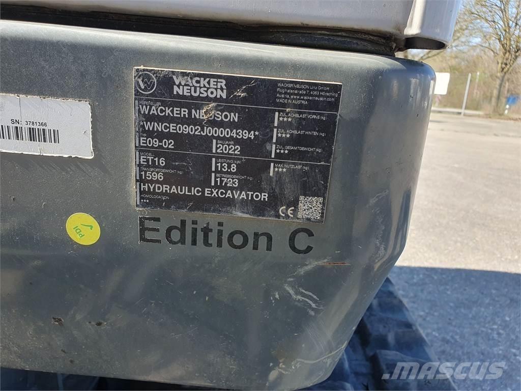 Wacker Neuson ET16 Excavadoras sobre orugas