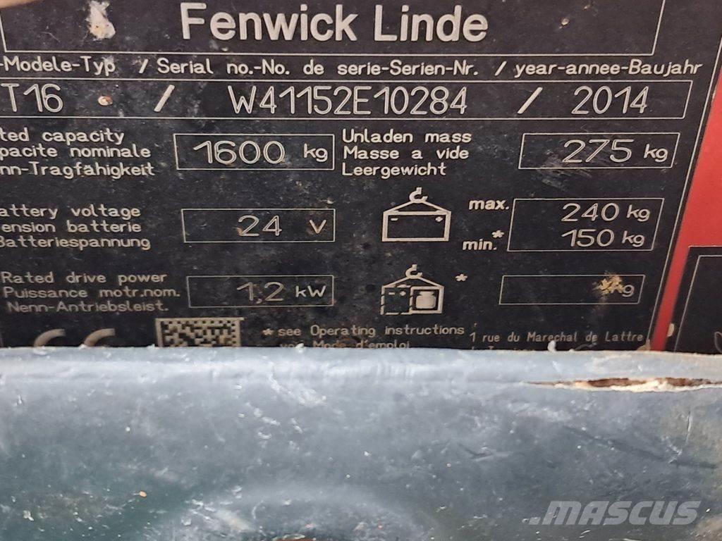 Linde T16 Montacargas de baja elevación