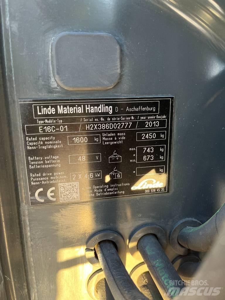 Linde E16C-01 Carretillas de horquilla eléctrica