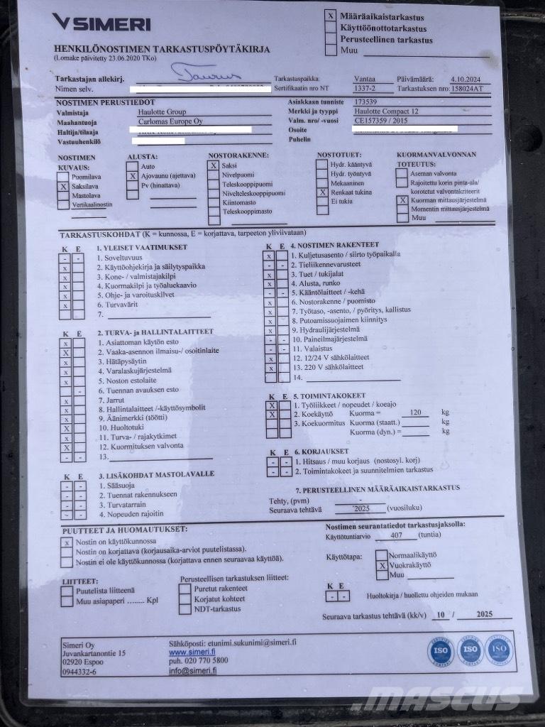 Haulotte Compact 12 Plataformas tijera