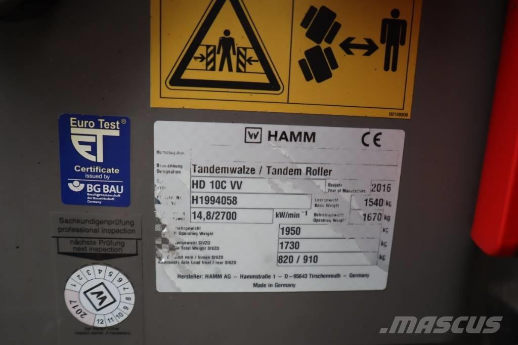 Hamm HD 10C VV Rodillos de doble tambor