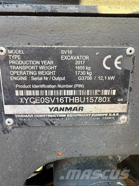 Yanmar SV 16 Miniexcavadoras