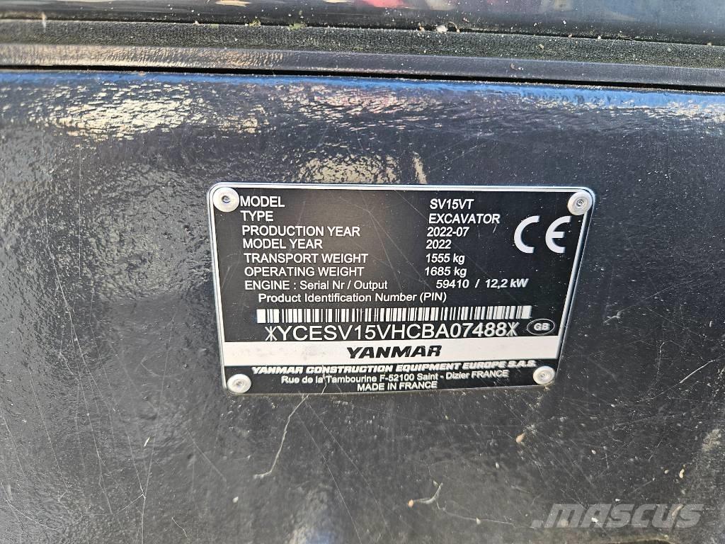 Yanmar SV 15 VT Miniexcavadoras