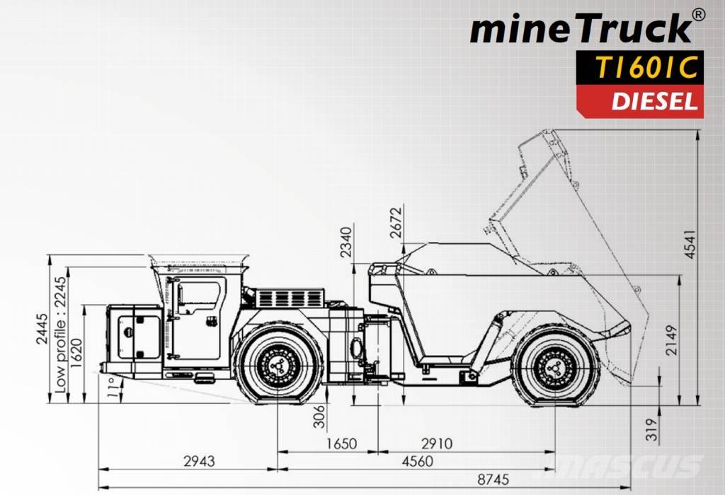  Aramine T1601C Camiones subterráneos para minería