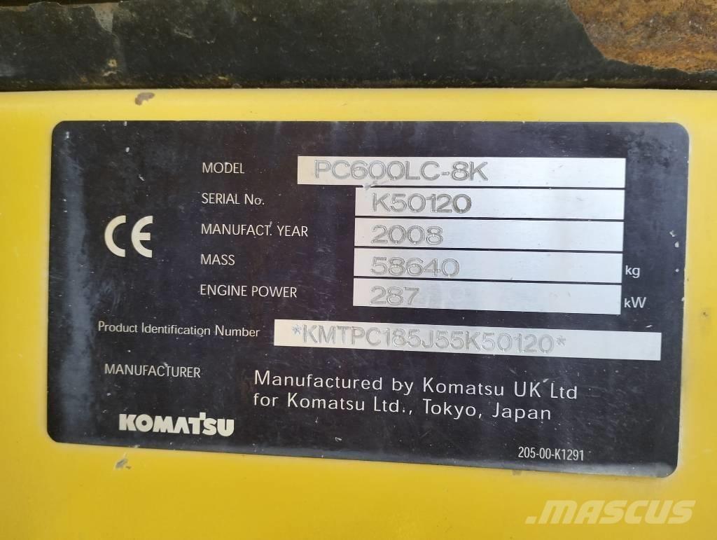 Komatsu PC600LC-8K Excavadoras sobre orugas