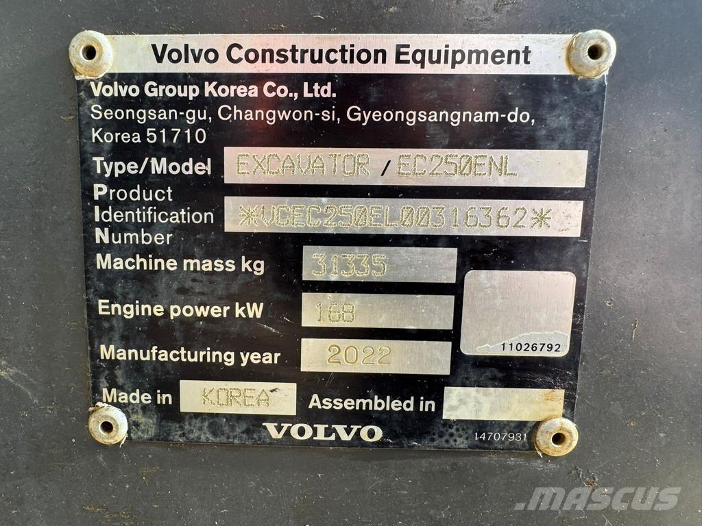 Volvo EC250ENL Excavadoras sobre orugas
