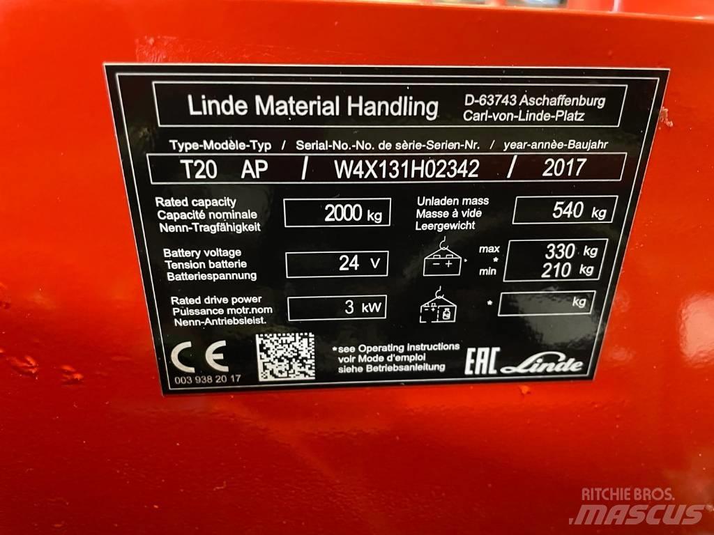 Linde T 20 Montacargas de baja elevación