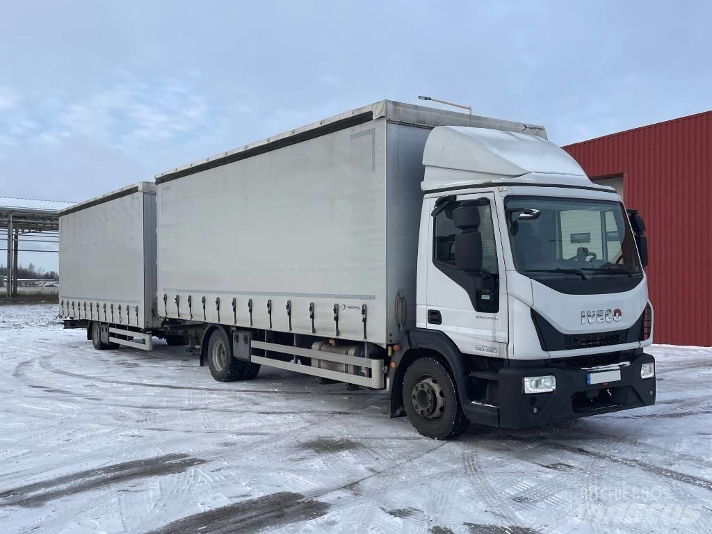 Iveco 140E 28 Camiones con caja de remolque