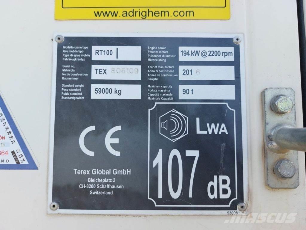 Terex RT100 Grúas autopropulsadas