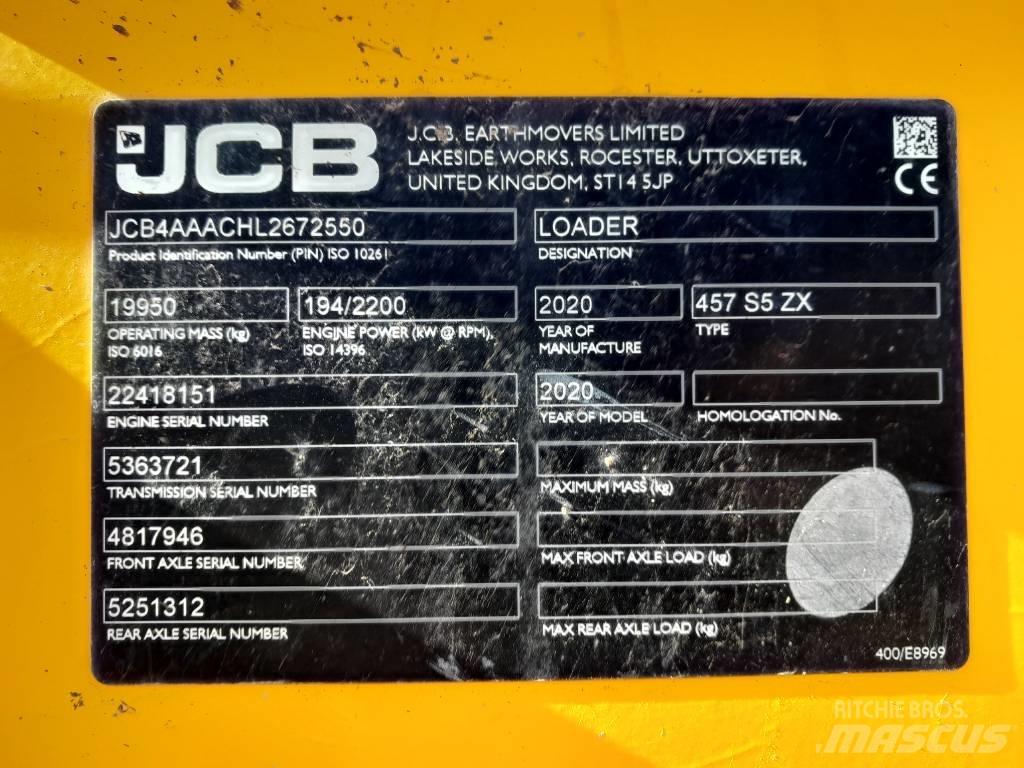 JCB 457 ZX Cargadoras sobre ruedas