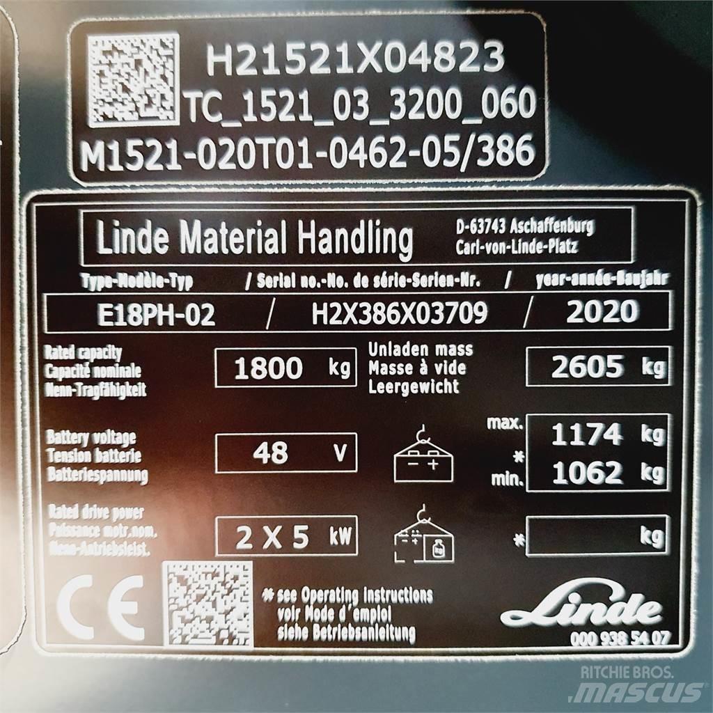 Linde E18PH Carretillas de horquilla eléctrica