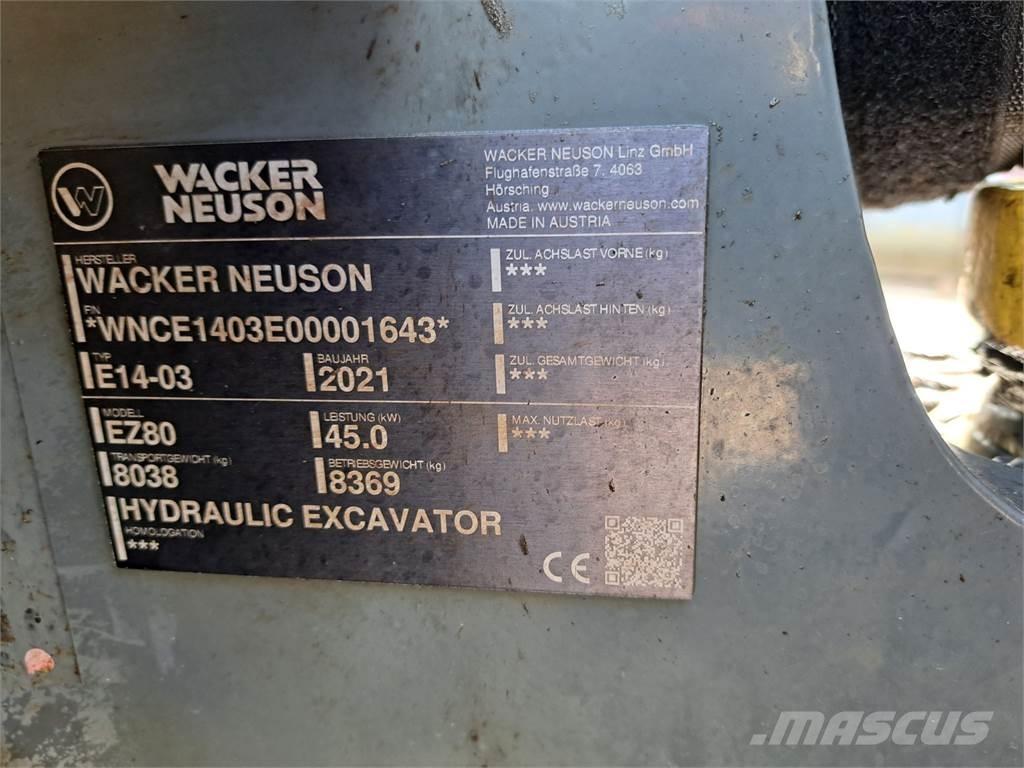 Wacker Neuson EZ80 Excavadoras sobre orugas