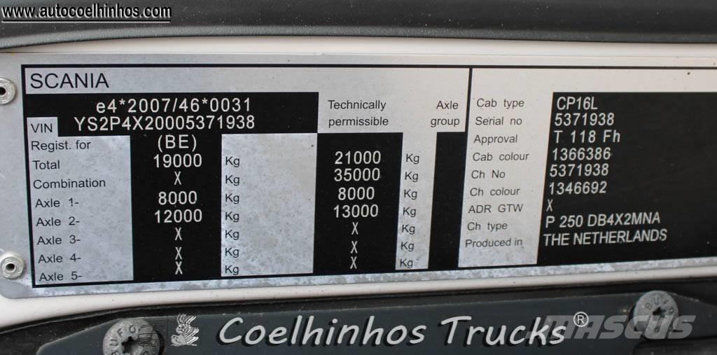 Scania P 250 Camiones con caja de remolque