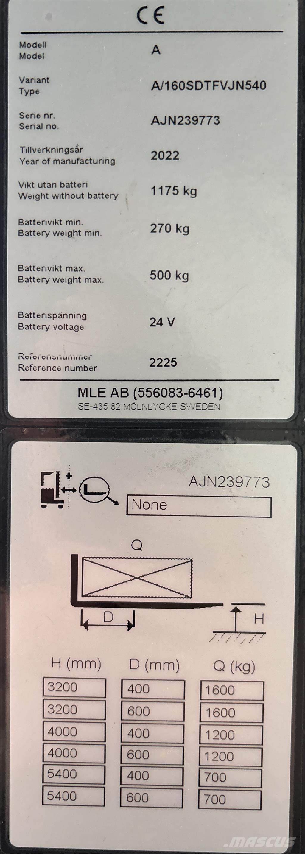 Atlet A160 Apiladoras eléctricos