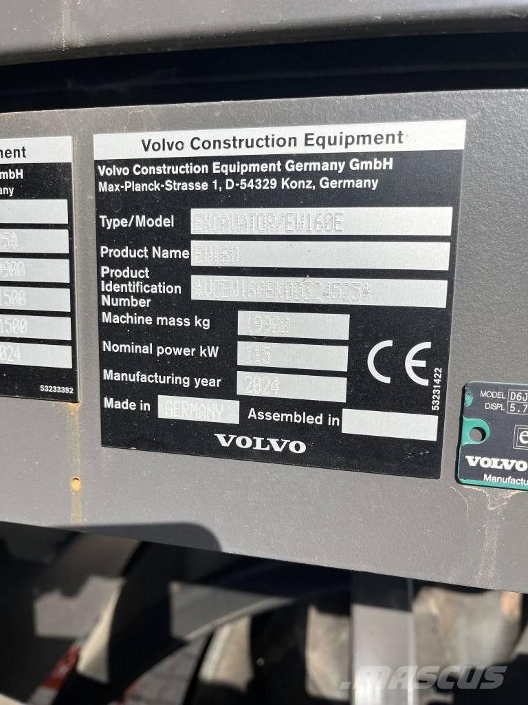Volvo EW160E Excavadoras de ruedas