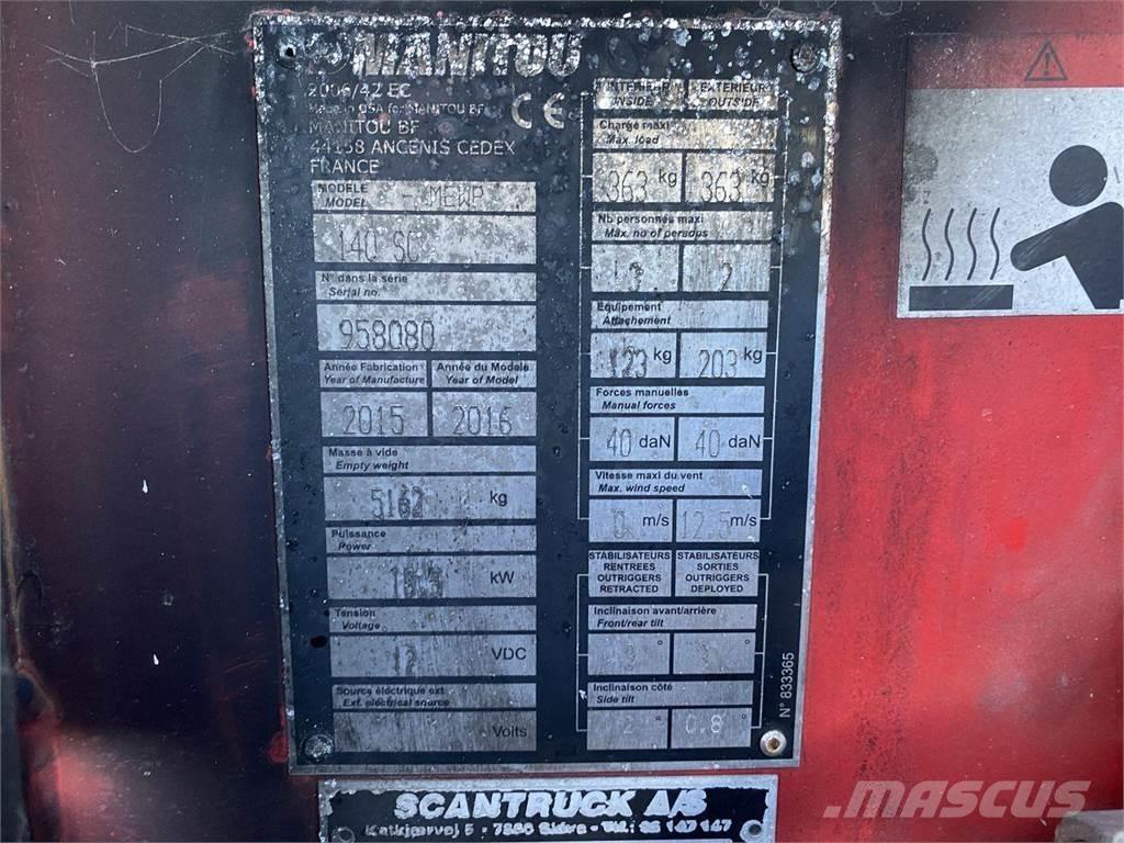 Manitou 140SC Plataformas tijera
