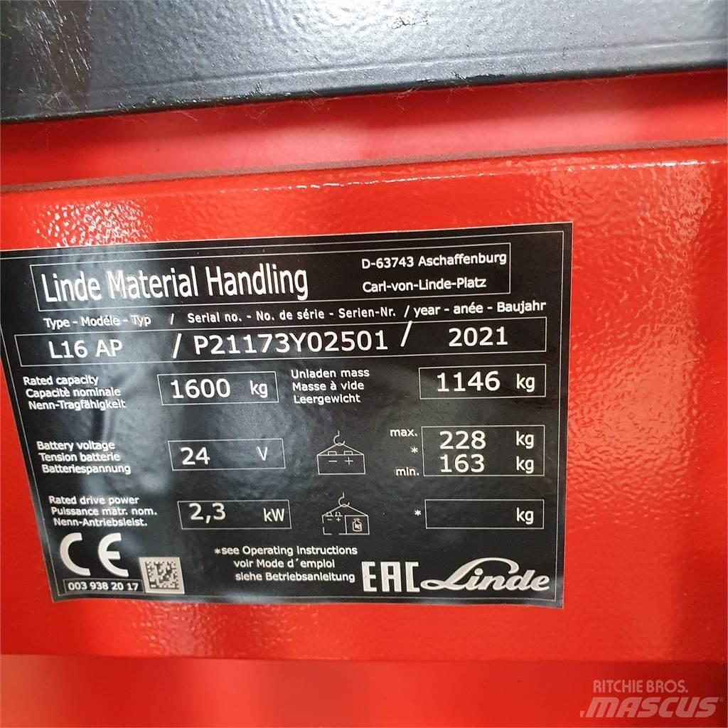 Linde L16APi Montacargas manual