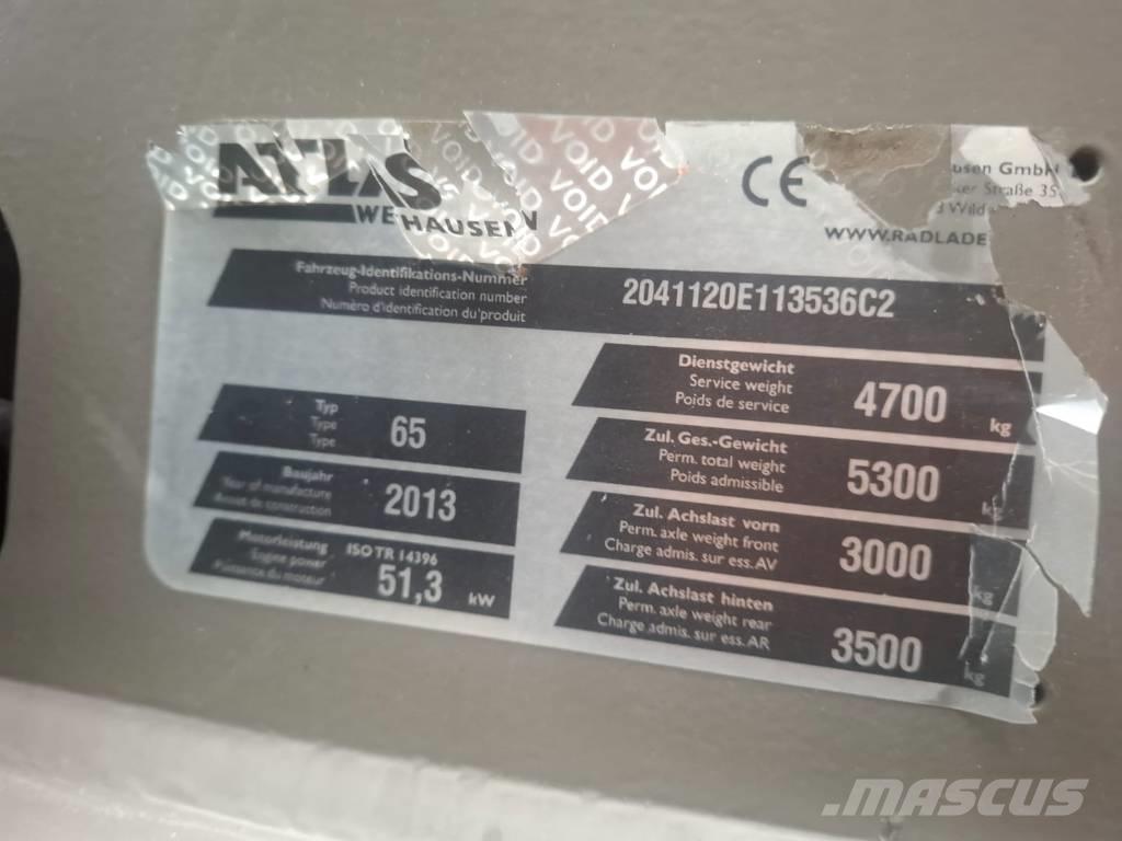 Atlas 65 Cargadoras sobre ruedas