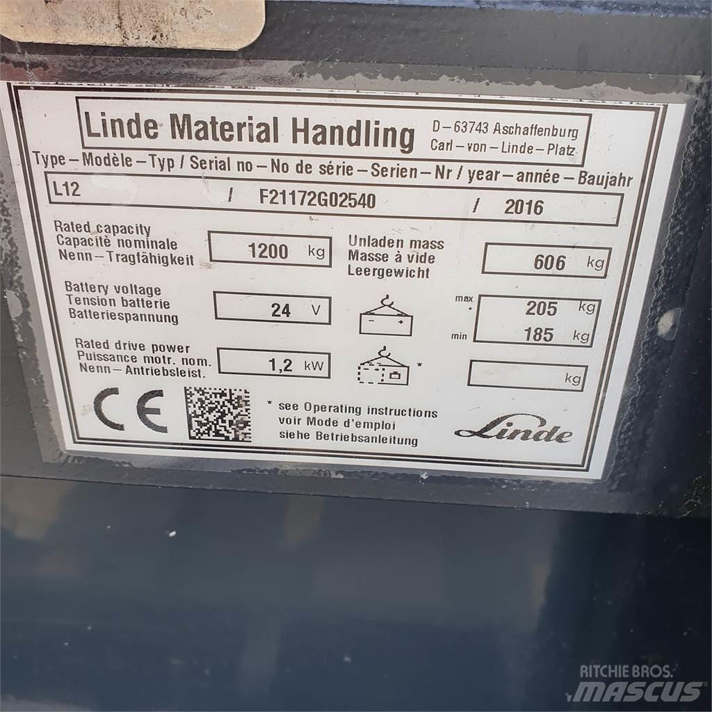 Linde L12 Montacargas manual