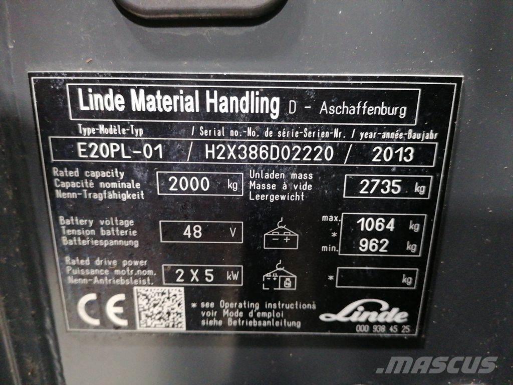 Linde E20PL-01 Carretillas de horquilla eléctrica