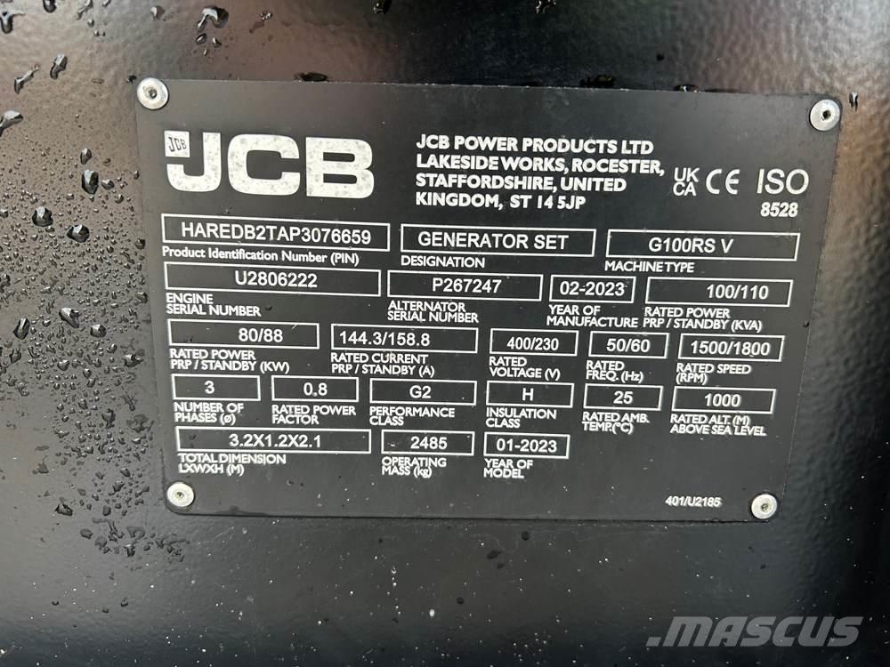 JCB G100RS Generadores diésel