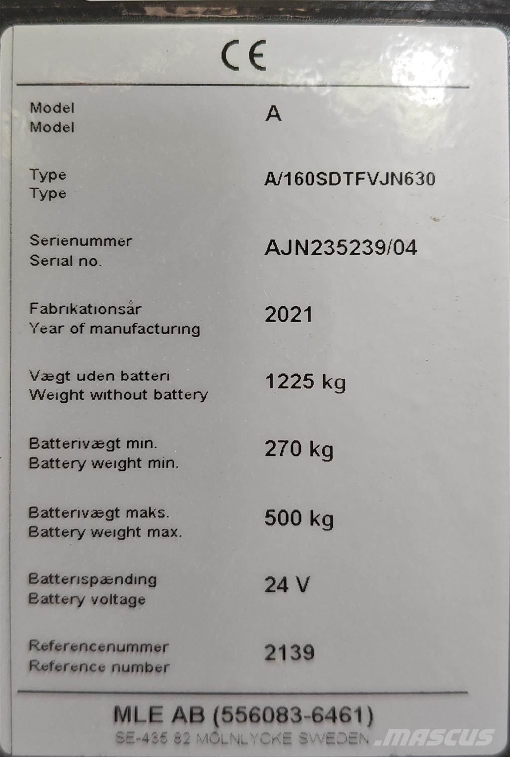 Atlet 160SDTFV Montacargas con plataformas de baja elevación