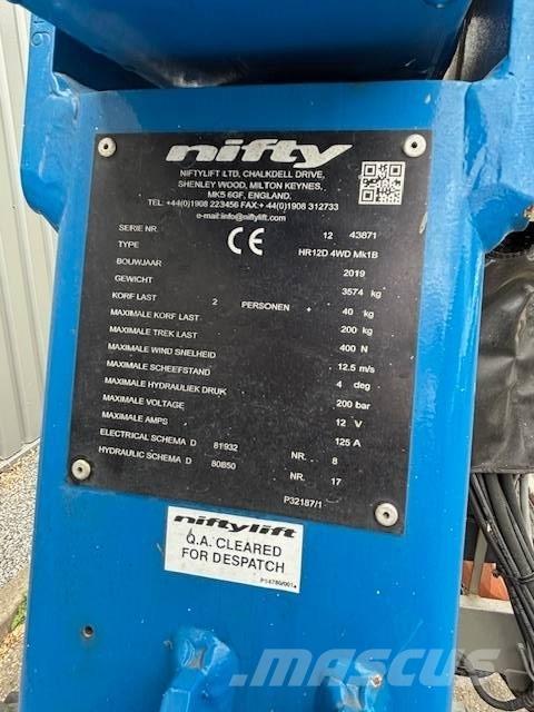 Niftylift HR12 D Plataformas con brazo de elevación manual