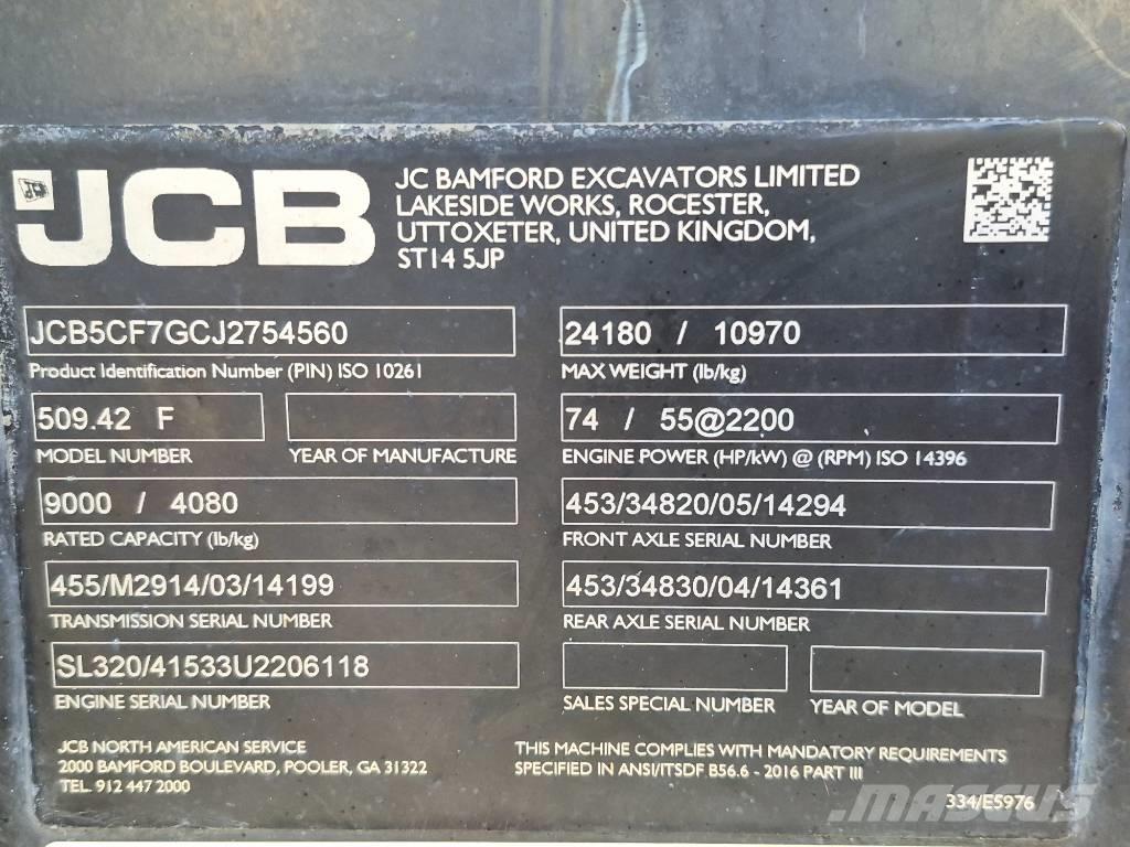 JCB 509-42 Carretillas telescópicas