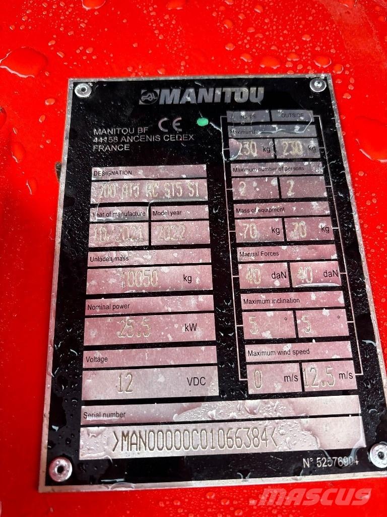 Manitou 200 ATJ RC Plataformas con brazo de elevación manual