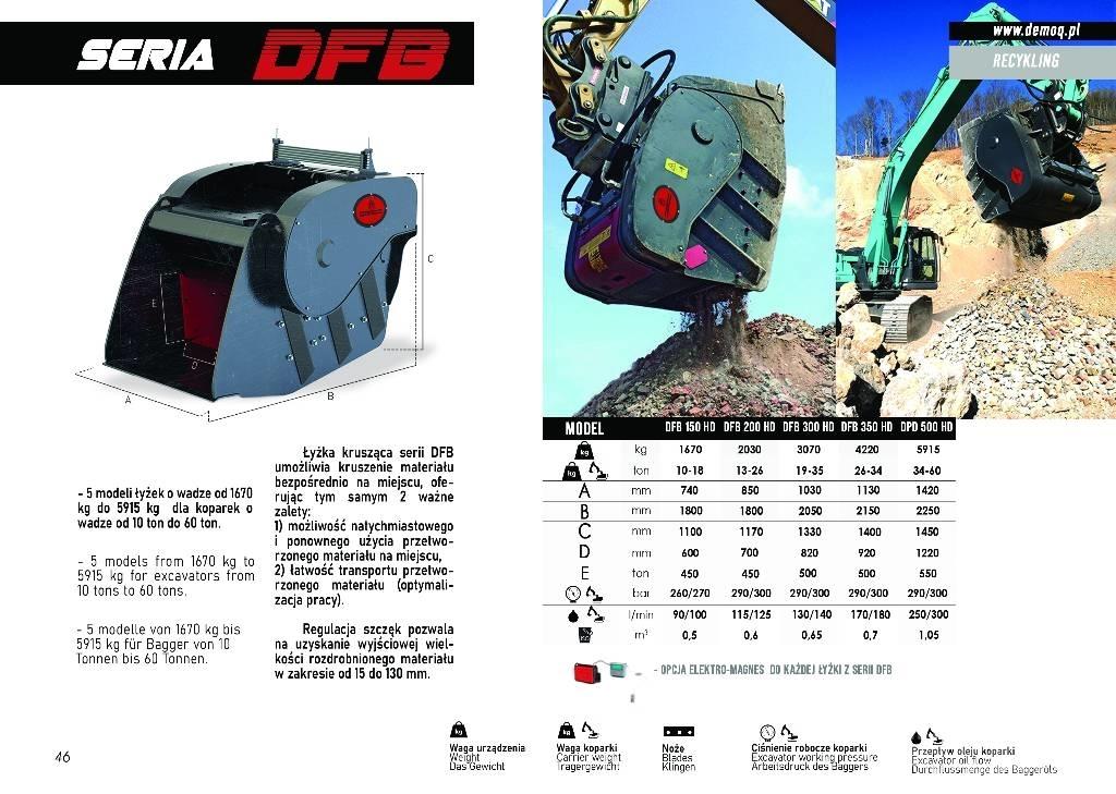  DEMOQ DFB350 Palas mecánicas pulverizadoras