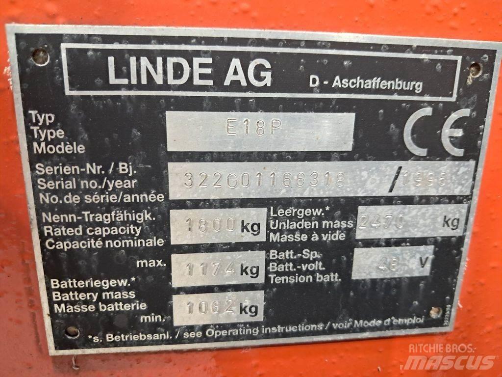 Linde E18P Carretillas de horquilla eléctrica