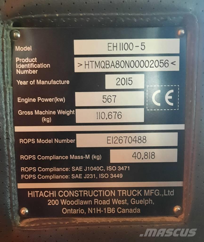 Hitachi EH 1100-5 Camiones de volteo rigidos