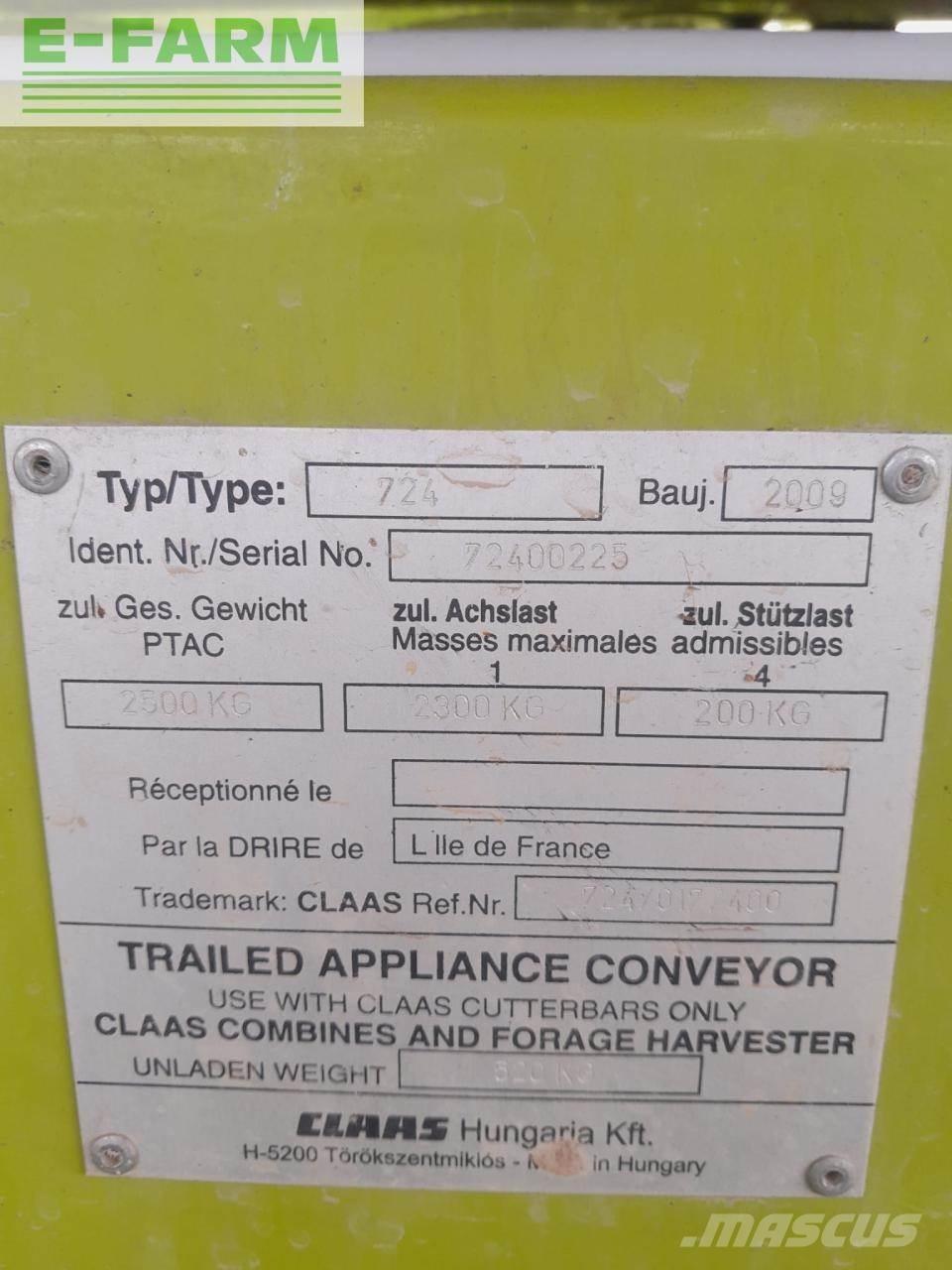 CLAAS SW C 430 Accesorios para cosechadoras combinadas