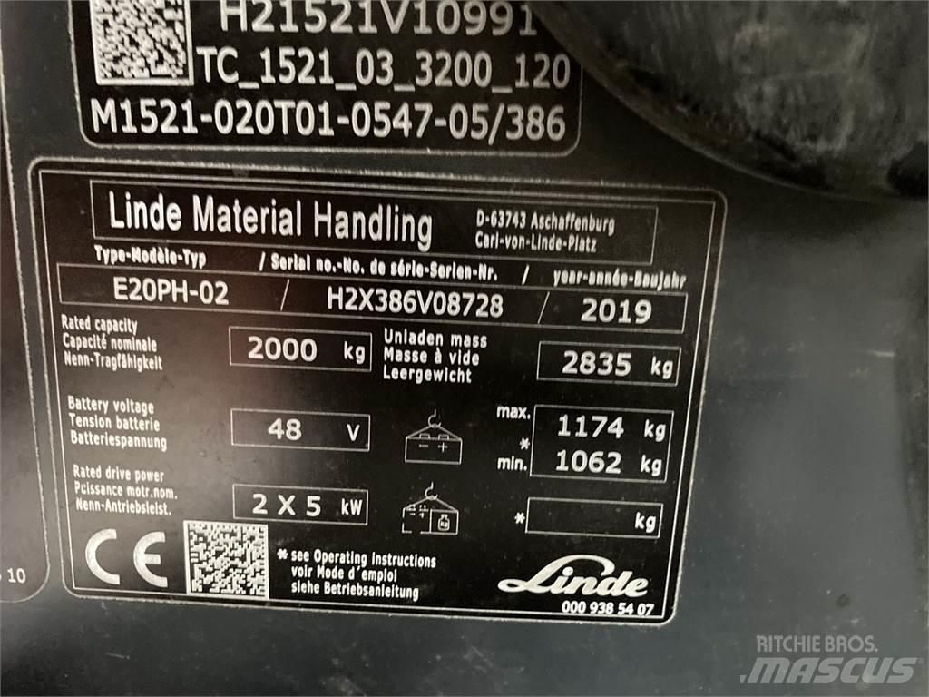 Linde E20PH Carretillas de horquilla eléctrica