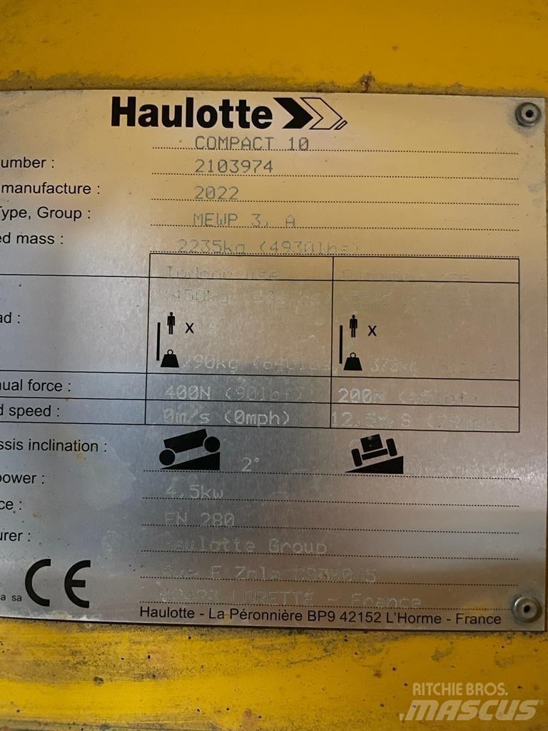 Haulotte Compact 10 Plataformas tijera