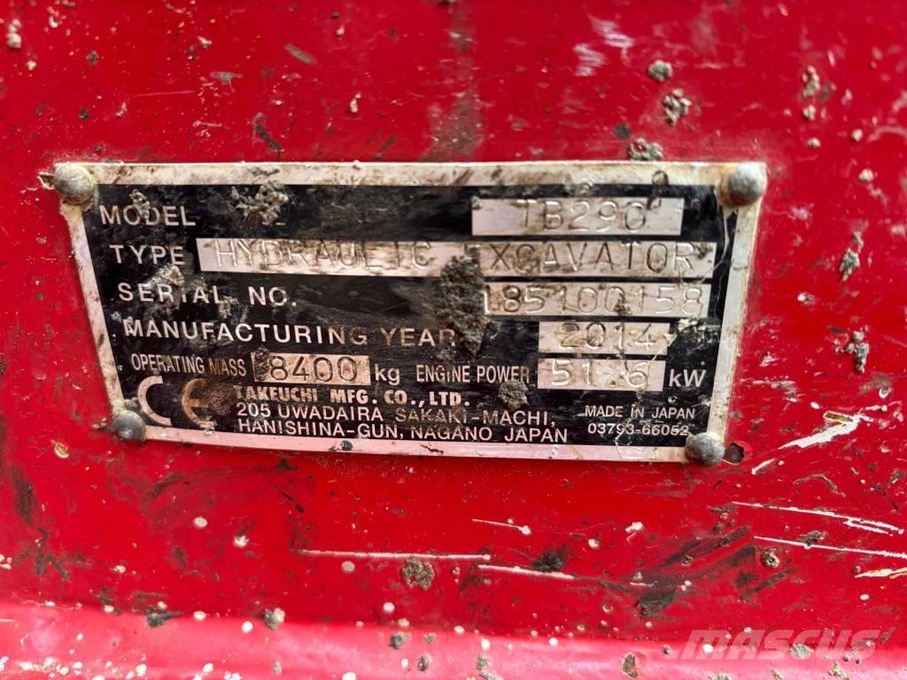 Takeuchi TB290 Excavadoras 7t - 12t