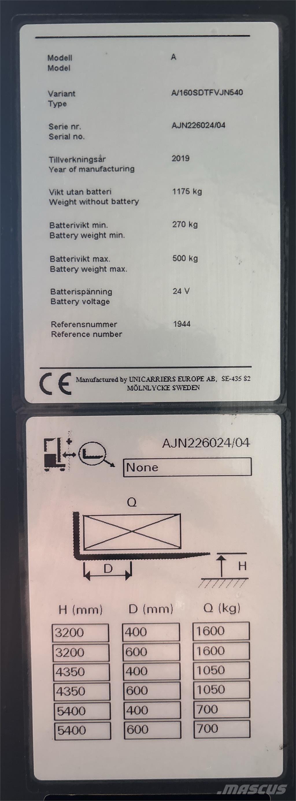 Atlet A160 Apiladoras eléctricos