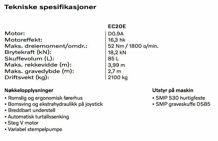 Volvo EC 20 E Miniexcavadoras