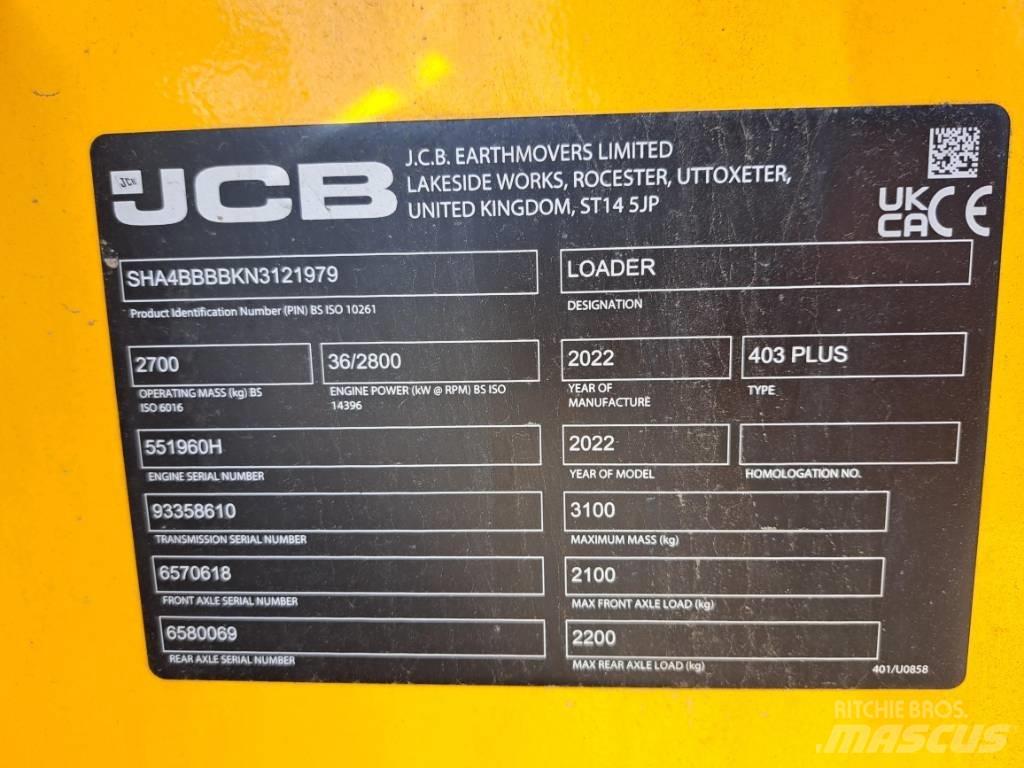 JCB 403Plus Minicargadoras