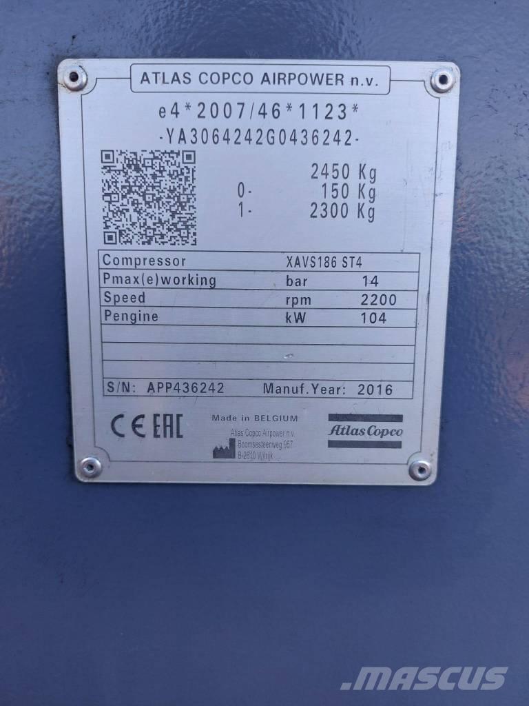 Atlas Copco XAVS186 Compresoras