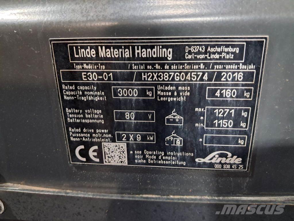 Linde E30-01 Carretillas de horquilla eléctrica
