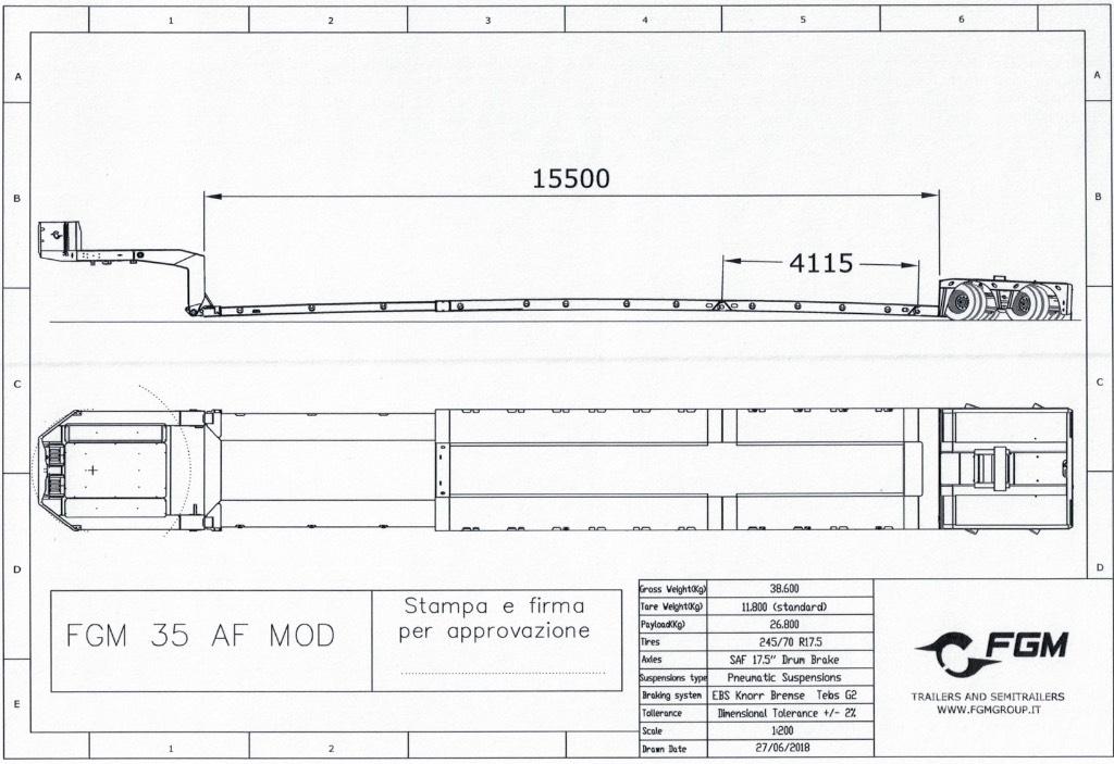 FGM 35 Semirremolques de plataformas planas/laterales abatibles