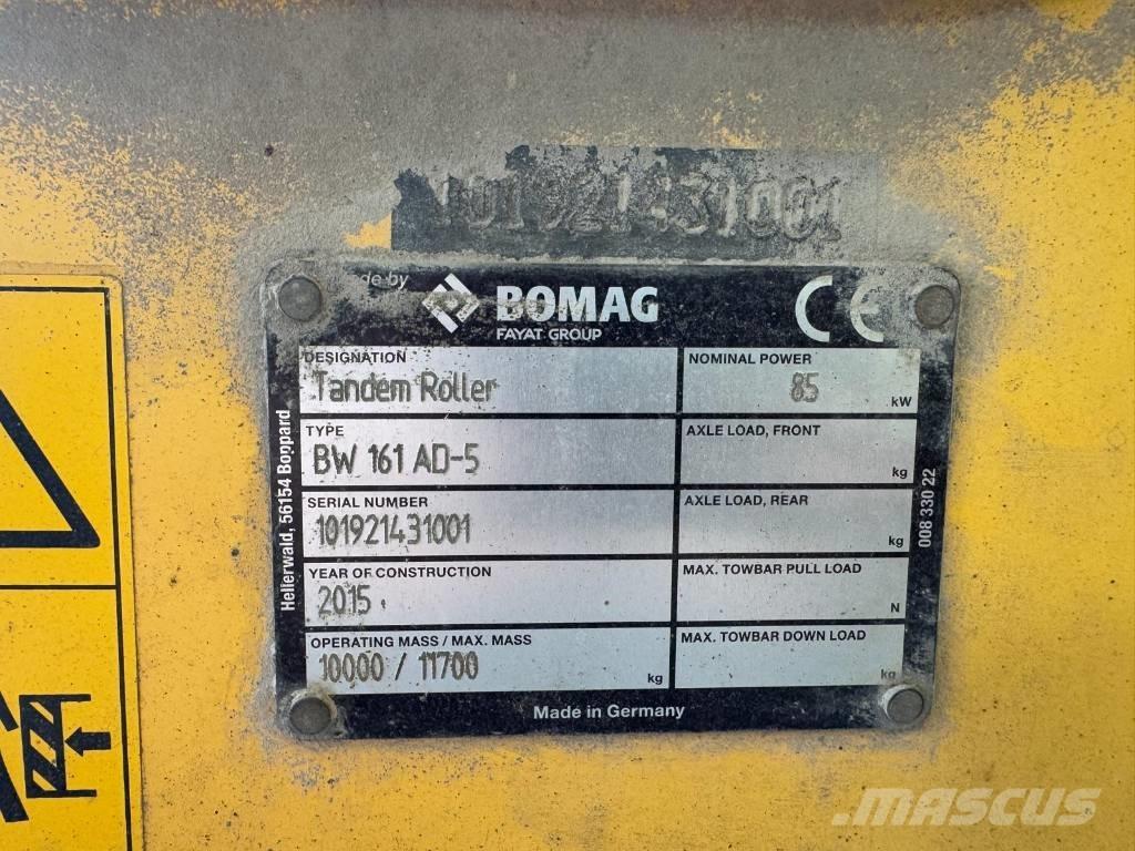 Bomag BW 161 AD-5 Rodillos de doble tambor