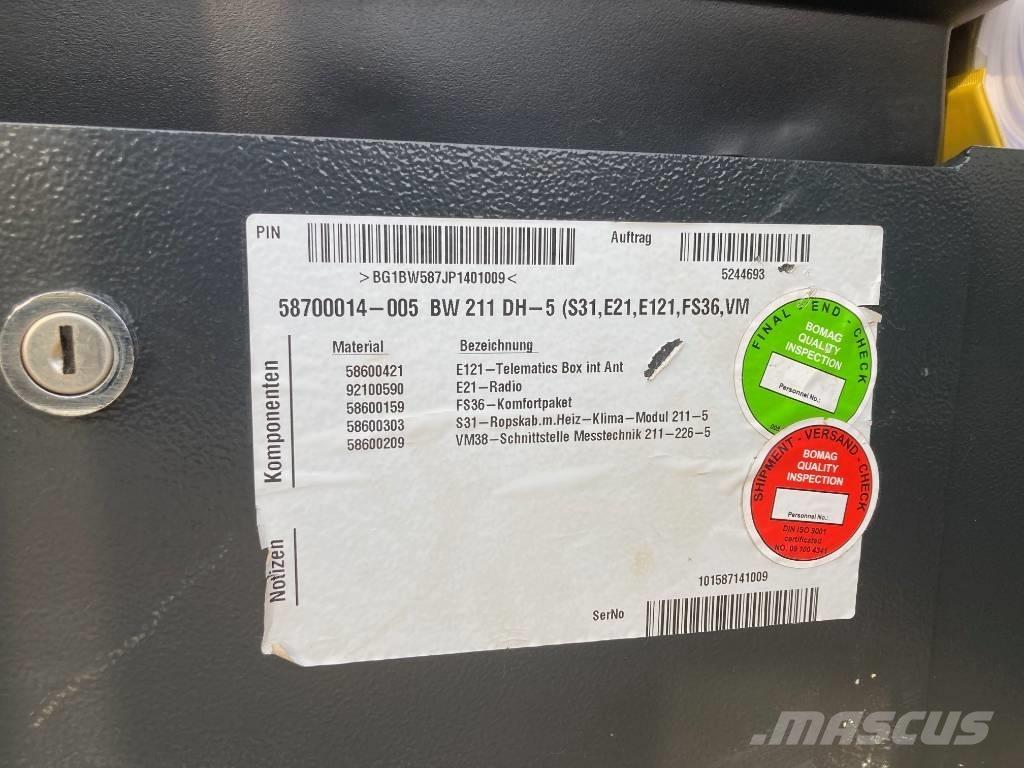 Bomag BW 211 DH-5 Rodillos de un solo tambor