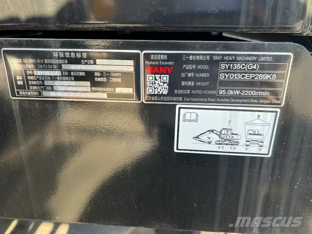 Sany SY 135 C Excavadoras sobre orugas